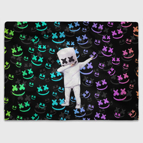 Плед 3D с принтом Marshmello в Ухте, 100% полиэстер | закругленные углы, все края обработаны. Ткань не мнется и не растягивается | dj | marshmello | usa | америка | клуб | клубная музыка | мармело | маршмелло | маршмеллоу | музыка | музыкант
