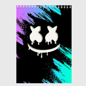 Скетчбук с принтом Marshmello в Ухте, 100% бумага
 | 48 листов, плотность листов — 100 г/м2, плотность картонной обложки — 250 г/м2. Листы скреплены сверху удобной пружинной спиралью | dj | marshmello | usa | америка | клуб | клубная музыка | мармело | маршмелло | маршмеллоу | музыка | музыкант