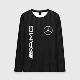 Мужской лонгслив 3D с принтом MERCEDES-BENZ AMG CARBON в Ухте, 100% полиэстер | длинные рукава, круглый вырез горловины, полуприлегающий силуэт | amg | auto | brabus | carbon | mercedes | sport | авто | автомобиль | автомобильные | амг | брабус | бренд | карбон | марка | машины | мерседес | спорт