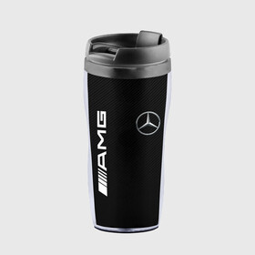 Термокружка-непроливайка с принтом MERCEDES-BENZ AMG CARBON в Ухте, внутренняя часть — пищевой пластик, наружная часть — прозрачный пластик, между ними — полиграфическая вставка с рисунком | объем — 350 мл, герметичная крышка | Тематика изображения на принте: amg | auto | brabus | carbon | mercedes | sport | авто | автомобиль | автомобильные | амг | брабус | бренд | карбон | марка | машины | мерседес | спорт