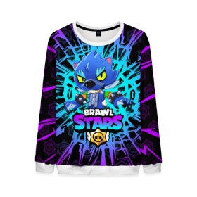 Мужской свитшот 3D с принтом B.S. LEON WEREWOLF в Ухте, 100% полиэстер с мягким внутренним слоем | круглый вырез горловины, мягкая резинка на манжетах и поясе, свободная посадка по фигуре | bibi | brawl stars | coach mike | crow | leon | leon shark | max | mecha crow | mr.p | phoenix | sally leon | sprout | stars | unicorn | virus 8 bit | werewolf | биби | ворон | леон | оборотень | пингвин