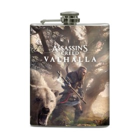 Фляга с принтом Assassin’s Creed Valhalla в Ухте, металлический корпус | емкость 0,22 л, размер 125 х 94 мм. Виниловая наклейка запечатывается полностью | action | creed | eivor | rpg | ubisoft | valhalla | viking | vikings | англия | ассасин | ассасина | вальгалла | викинг | викинги | кредо | эйвор
