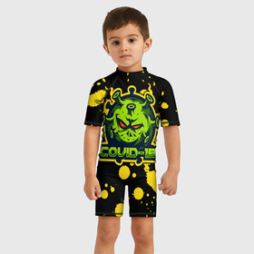 Детский купальный костюм 3D Covid 19: в Ухте, Полиэстер 85%, Спандекс 15% | застежка на молнии на спине | 2019 ncov | covid 19 | pandemic | philippines | вирус | вспышка | китай | корона вирус | коронавирус | сизод | ухань | уханьский | эпидемия