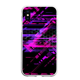 Чехол для iPhone XS Max матовый с принтом Техно абстракция в Ухте, Силикон | Область печати: задняя сторона чехла, без боковых панелей | Тематика изображения на принте: doodling | pattern | textures | tiles | абстрактное | абстрактные | арт | граффити | дудлинг | коллаж | краска | паттерн | паттерны | тайлы | текстуры | узор | узоры | фон