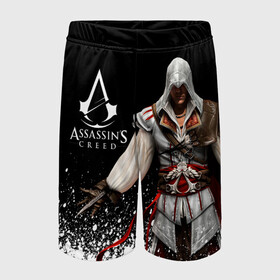Детские спортивные шорты 3D с принтом Assassin’s Creed [04] в Ухте,  100% полиэстер
 | пояс оформлен широкой мягкой резинкой, ткань тянется
 | ezio | game | ubisoft | ассасин крид | кредо ассасина | эцио