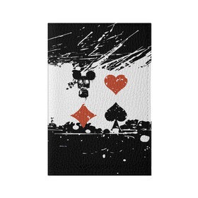 Обложка для паспорта матовая кожа Масть: в Ухте, натуральная матовая кожа | размер 19,3 х 13,7 см; прозрачные пластиковые крепления | black | covid 19 | pandemic | red | virus | white | белый | вирус | коронавирус | красный | масть | черный | эпидемия