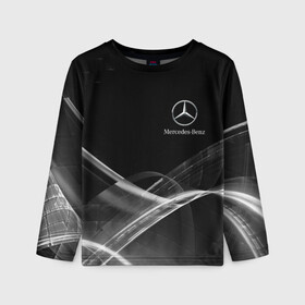 Детский лонгслив 3D с принтом MERCEDES. в Ухте, 100% полиэстер | длинные рукава, круглый вырез горловины, полуприлегающий силуэт
 | abstract | amg | auto | brand | car | geometry | mercedes | sport | texture | абстракция | авто | автомобильные | амг | бренд | геометрия | классика | машины | мерседес | модные | спорт | стиль | текстура