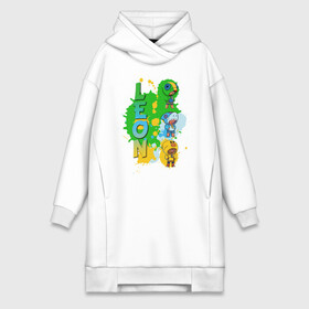 Платье-худи хлопок с принтом Brawl Stars Leon Trio в Ухте,  |  | 3 леона | brawl stars | brawl stars leon | leon | leon green | leon sally | leon shark | бравл старс | леон | леон акула | леон огонь | леон салли | леон старс | леоны