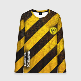 Мужской лонгслив 3D с принтом Borussia в Ухте, 100% полиэстер | длинные рукава, круглый вырез горловины, полуприлегающий силуэт | Тематика изображения на принте: atletico | barcelona | borussia | chelsea | cristiano | football | juventus | manchester city | manchester united | messi | real madrid | ronaldo | sport | спорт | футбол