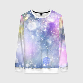 Женский свитшот 3D с принтом Звездное небо в Ухте, 100% полиэстер с мягким внутренним слоем | круглый вырез горловины, мягкая резинка на манжетах и поясе, свободная посадка по фигуре | галактика | туманность