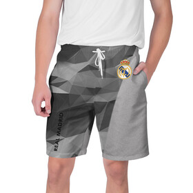 Мужские шорты 3D с принтом Real Madrid в Ухте,  полиэстер 100% | прямой крой, два кармана без застежек по бокам. Мягкая трикотажная резинка на поясе, внутри которой широкие завязки. Длина чуть выше колен | atletico | barcelona | borussia | chelsea | cristiano | football | juventus | manchester city | manchester united | messi | real madrid | ronaldo | sport | спорт | футбол