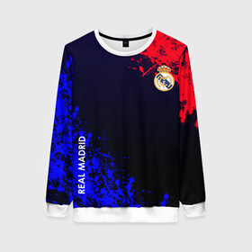 Женский свитшот 3D с принтом Real Madrid в Ухте, 100% полиэстер с мягким внутренним слоем | круглый вырез горловины, мягкая резинка на манжетах и поясе, свободная посадка по фигуре | atletico | barcelona | borussia | chelsea | cristiano | football | juventus | manchester city | manchester united | messi | real madrid | ronaldo | sport | спорт | футбол