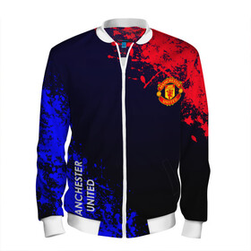 Мужской бомбер 3D с принтом Manchester United в Ухте, 100% полиэстер | застегивается на молнию, по бокам два кармана без застежек, по низу бомбера и на воротнике - эластичная резинка | atletico | barcelona | borussia | chelsea | cristiano | football | juventus | manchester city | manchester united | messi | real madrid | ronaldo | sport | спорт | футбол