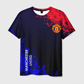 Мужская футболка 3D с принтом Manchester United в Ухте, 100% полиэфир | прямой крой, круглый вырез горловины, длина до линии бедер | Тематика изображения на принте: atletico | barcelona | borussia | chelsea | cristiano | football | juventus | manchester city | manchester united | messi | real madrid | ronaldo | sport | спорт | футбол