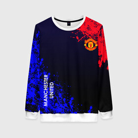Женский свитшот 3D с принтом Manchester United в Ухте, 100% полиэстер с мягким внутренним слоем | круглый вырез горловины, мягкая резинка на манжетах и поясе, свободная посадка по фигуре | atletico | barcelona | borussia | chelsea | cristiano | football | juventus | manchester city | manchester united | messi | real madrid | ronaldo | sport | спорт | футбол