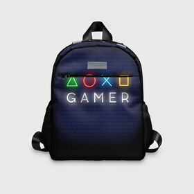 Детский рюкзак 3D с принтом Doxo Gamer в Ухте, 100% полиэстер | лямки с регулируемой длиной, сверху петелька, чтобы рюкзак можно было повесить на вешалку. Основное отделение закрывается на молнию, как и внешний карман. Внутри дополнительный карман. По бокам два дополнительных кармашка | end of the game | game | gamepad | gamer | joystik | management | player | pleir | prefix | гаймер | джойстик | игра | игрок | конец игры | надпись | плеир | приставка | символы | сообщение | текст | управление | фраза | цитаты