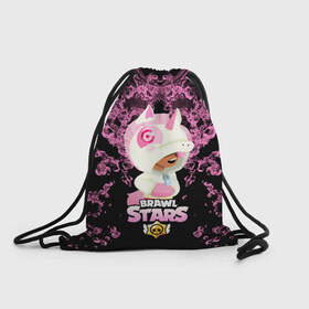 Рюкзак-мешок 3D с принтом BRAWL STARS LEON UNICORN. в Ухте, 100% полиэстер | плотность ткани — 200 г/м2, размер — 35 х 45 см; лямки — толстые шнурки, застежка на шнуровке, без карманов и подкладки | 8 bit | brawl stars | coach mike | crow | leon shark | leon unicorn | max | mr.p | sally leon | shark | sprout | werewolf leon | берли | бравл старс | ворон | макс | оборотень | спроут