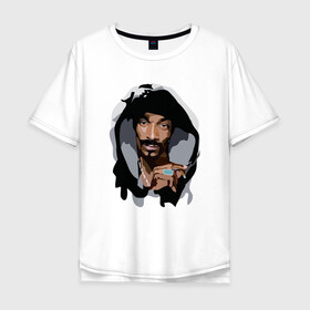Мужская футболка хлопок Oversize с принтом Snoop Dogg в Ухте, 100% хлопок | свободный крой, круглый ворот, “спинка” длиннее передней части | 2pac | black | dog | dr dre | hip hop | rap | snoop dogg | west coast | гангстер | микрофон | музыка | рифма | рэп | рэпер | снуп дог | собака | хип хоп