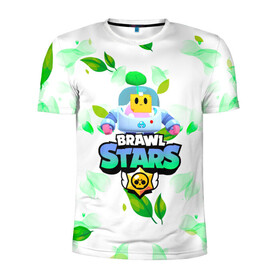 Мужская футболка 3D спортивная с принтом Sprout Brawl Stars в Ухте, 100% полиэстер с улучшенными характеристиками | приталенный силуэт, круглая горловина, широкие плечи, сужается к линии бедра | brawl | brawl stars | sprout | бравл | бравл старс | росток | спраут | спраут brawl stars | спроут