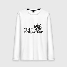 Мужской лонгслив хлопок с принтом The Dogfather в Ухте, 100% хлопок |  | amimals | dog | doggy | woof | арт | боксер | бульдог | бультерьер | волк | гав | доберман | дог | долматинец | друг | животные | йорк | картинка | мопс | овчарка | пёс | песик | питомец | пудель | рисунок | сенбернар