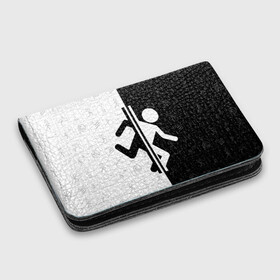 Картхолдер с принтом PORTAL: в Ухте, натуральная матовая кожа | размер 7,3 х 10 см; кардхолдер имеет 4 кармана для карт; | aperture laboratories | glados | portal | portal 2 | valve | гладос | портал | портал 2 | челл