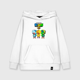 Детская толстовка хлопок с принтом BRAWL STARS LEON в Ухте, 100% хлопок | Круглый горловой вырез, эластичные манжеты, пояс, капюшен | Тематика изображения на принте: bibi | brawl stars | coach mike | crow | gale | leon | leon shark | max | mecha crow | mr.p | phoenix | sally leon | sandy | spike | sprout | tara | unicorn | virus 8 bit | werewolf | ворон | оборотень