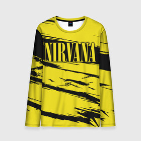 Мужской лонгслив 3D с принтом Nirvana в Ухте, 100% полиэстер | длинные рукава, круглый вырез горловины, полуприлегающий силуэт | bleach | blew | cobain | dave | geffen | hormoaning | in utero | incesticide | krist | kurt | nevermind | nirvana | novoselic | rock | vevo | геффен | курт кобейн | нирвана | рок