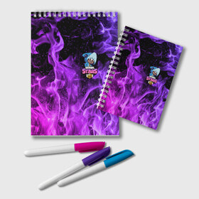 Блокнот с принтом Brawl Stars LEON SHARK в Ухте, 100% бумага | 48 листов, плотность листов — 60 г/м2, плотность картонной обложки — 250 г/м2. Листы скреплены удобной пружинной спиралью. Цвет линий — светло-серый
 | 8 bit | 8 бит | bibi | brawl | brawl stars | crow | leon | spike | sprout | stars | бравл | бравл старс | браво старс | игра | компьютерная | кров | леон | онлайн | старс