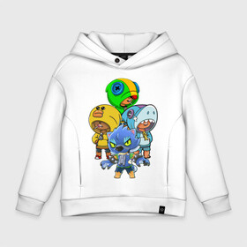 Детское худи Oversize хлопок с принтом Brawl Stars Leon Quattro в Ухте, френч-терри — 70% хлопок, 30% полиэстер. Мягкий теплый начес внутри —100% хлопок | боковые карманы, эластичные манжеты и нижняя кромка, капюшон на магнитной кнопке | brawl leon | brawl stars | leon | leon green | leon sally | leon shark | leon wolf | бравл старс | леон | леон акула | леон бравл | леон волк | леон салли