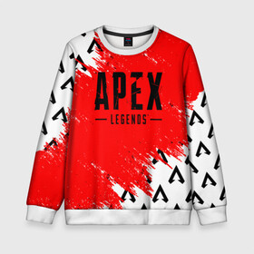 Детский свитшот 3D с принтом APEX LEGENDS  в Ухте, 100% полиэстер | свободная посадка, прямой крой, мягкая тканевая резинка на рукавах и понизу свитшота | apex | apex legends | battle | battle royal | bloodhound | titanfall | wraith | апекс | апекс легендс | батл рояль | битва | война | каустик | королевская битва
