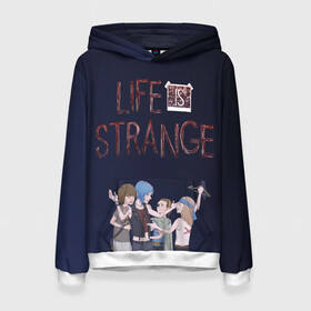 Женская толстовка 3D с принтом Life is strange! в Ухте, 100% полиэстер  | двухслойный капюшон со шнурком для регулировки, мягкие манжеты на рукавах и по низу толстовки, спереди карман-кенгуру с мягким внутренним слоем. | life is strange | арт | графика | игры | макс | хлоя