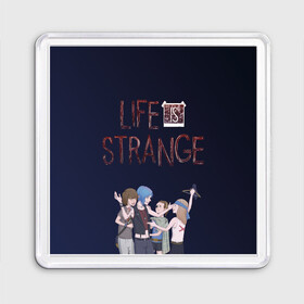 Магнит 55*55 с принтом Life is strange! в Ухте, Пластик | Размер: 65*65 мм; Размер печати: 55*55 мм | life is strange | арт | графика | игры | макс | хлоя