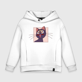 Детское худи Oversize хлопок с принтом Luna, Sailor Moon в Ухте, френч-терри — 70% хлопок, 30% полиэстер. Мягкий теплый начес внутри —100% хлопок | боковые карманы, эластичные манжеты и нижняя кромка, капюшон на магнитной кнопке | Тематика изображения на принте: 90s | cat | cute | kawaii | kitty | luna | sailor moon | usagi tsukino | аниме | каваии | кавай | кот | котики | луна | манга | марс | меркурий | милота | сейлор | сейлор мун | усаги цукино