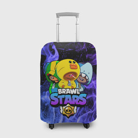 Чехол для чемодана 3D Brawl Stars TRIO: в Ухте, 86% полиэфир, 14% спандекс | двустороннее нанесение принта, прорези для ручек и колес | 8 bit | 8 бит | bibi | brawl | brawl stars | crow | leon | spike | sprout | stars | бравл | бравл старс | браво старс | игра | компьютерная | кров | леон | онлайн | старс