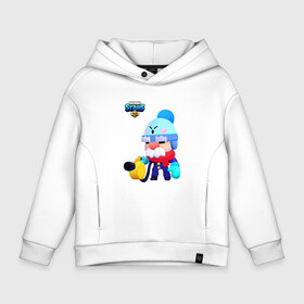 Детское худи Oversize хлопок с принтом BRAWL STARS GALE в Ухте, френч-терри — 70% хлопок, 30% полиэстер. Мягкий теплый начес внутри —100% хлопок | боковые карманы, эластичные манжеты и нижняя кромка, капюшон на магнитной кнопке | Тематика изображения на принте: brawl | brawl stars | brawl stars gale | clash | бравл старс | бравл старс гэйл | бравлер | гэйл | игра | мобильные игры