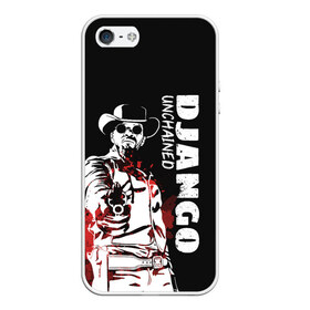 Чехол для iPhone 5/5S матовый с принтом Django в Ухте, Силикон | Область печати: задняя сторона чехла, без боковых панелей | django | tarantino | джанго | джанго освобожденный | тарантино