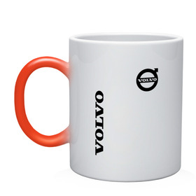 Кружка хамелеон с принтом VOLVO. в Ухте, керамика | меняет цвет при нагревании, емкость 330 мл | Тематика изображения на принте: abstract | auto | brand | car | geometry | sport | texture | volvo | абстракция | авто | автомобильные | бренд | вольва | вольво | геометрия | классика | машины | модные | спорт | стиль | текстура
