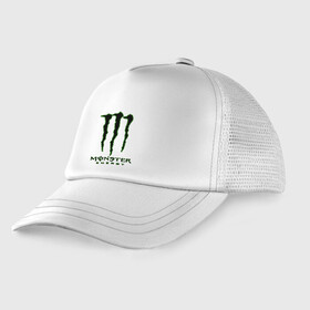 Детская кепка тракер с принтом MONSTER ENERGY в Ухте, Козырек - 100% хлопок. Кепка - 100% полиэстер, Задняя часть - сетка | универсальный размер, пластиковая застёжка | Тематика изображения на принте: black monster | bmx | claw | cybersport | energy | monster | monster energy | moto | motocross | race | sport | киберспорт | когти | монстер энерджи | монстр | мото | мотокросс | ралли | скейтбординг | спорт | т | энергия