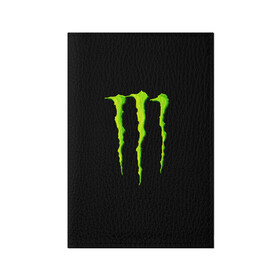 Обложка для паспорта матовая кожа с принтом MONSTER ENERGY в Ухте, натуральная матовая кожа | размер 19,3 х 13,7 см; прозрачные пластиковые крепления | Тематика изображения на принте: black monster | bmx | claw | cybersport | energy | monster | monster energy | moto | motocross | race | sport | киберспорт | когти | монстер энерджи | монстр | мото | мотокросс | ралли | скейтбординг | спорт | т | энергия