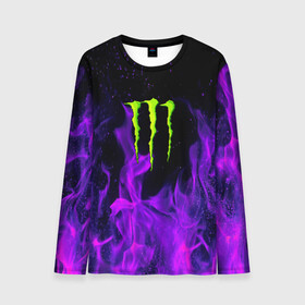 Мужской лонгслив 3D с принтом MONSTER ENERGY в Ухте, 100% полиэстер | длинные рукава, круглый вырез горловины, полуприлегающий силуэт | black monster | bmx | claw | cybersport | energy | monster | monster energy | moto | motocross | race | sport | киберспорт | когти | монстер энерджи | монстр | мото | мотокросс | ралли | скейтбординг | спорт | т | энергия