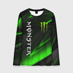 Мужской лонгслив 3D с принтом MONSTER ENERGY в Ухте, 100% полиэстер | длинные рукава, круглый вырез горловины, полуприлегающий силуэт | black monster | bmx | claw | cybersport | energy | monster | monster energy | moto | motocross | race | sport | киберспорт | когти | монстер энерджи | монстр | мото | мотокросс | ралли | скейтбординг | спорт | т | энергия