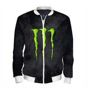 Мужской бомбер 3D с принтом MONSTER ENERGY в Ухте, 100% полиэстер | застегивается на молнию, по бокам два кармана без застежек, по низу бомбера и на воротнике - эластичная резинка | black monster | bmx | claw | cybersport | energy | monster | monster energy | moto | motocross | race | sport | киберспорт | когти | монстер энерджи | монстр | мото | мотокросс | ралли | скейтбординг | спорт | т | энергия