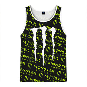 Мужская майка 3D с принтом MONSTER ENERGY в Ухте, 100% полиэстер | круглая горловина, приталенный силуэт, длина до линии бедра. Пройма и горловина окантованы тонкой бейкой | black monster | bmx | claw | cybersport | energy | monster | monster energy | moto | motocross | race | sport | киберспорт | когти | монстер энерджи | монстр | мото | мотокросс | ралли | скейтбординг | спорт | т | энергия
