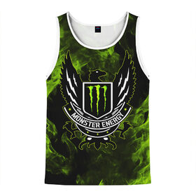 Мужская майка 3D с принтом MONSTER ENERGY в Ухте, 100% полиэстер | круглая горловина, приталенный силуэт, длина до линии бедра. Пройма и горловина окантованы тонкой бейкой | black monster | bmx | claw | cybersport | energy | monster | monster energy | moto | motocross | race | sport | киберспорт | когти | монстер энерджи | монстр | мото | мотокросс | ралли | скейтбординг | спорт | энергия