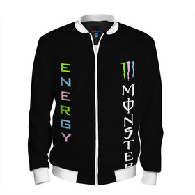 Мужской бомбер 3D с принтом MONSTER ENERGY (Z) в Ухте, 100% полиэстер | застегивается на молнию, по бокам два кармана без застежек, по низу бомбера и на воротнике - эластичная резинка | black monster | bmx | claw | cybersport | energy | monster | monster energy | moto | motocross | race | sport | киберспорт | когти | монстер энерджи | монстр | мото | мотокросс | ралли | скейтбординг | спорт | энергия