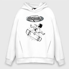 Мужское худи Oversize хлопок с принтом Tony Hawks Pro Skater в Ухте, френч-терри — 70% хлопок, 30% полиэстер. Мягкий теплый начес внутри —100% хлопок | боковые карманы, эластичные манжеты и нижняя кромка, капюшон на магнитной кнопке | tony hawks pro skater | игра | симулятора скейтбординг | спортивного