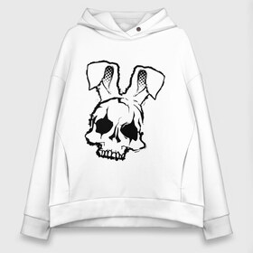 Женское худи Oversize хлопок Череп Зайца: в Ухте, френч-терри — 70% хлопок, 30% полиэстер. Мягкий теплый начес внутри —100% хлопок | боковые карманы, эластичные манжеты и нижняя кромка, капюшон на магнитной кнопке | shaman | skull | вождь | гот | дух | кладбище | крылья | мертвец | мертвый | панк | перья | рок | скелет | череп | шаман | эмо