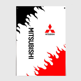 Постер с принтом MITSUBISHI в Ухте, 100% бумага
 | бумага, плотность 150 мг. Матовая, но за счет высокого коэффициента гладкости имеет небольшой блеск и дает на свету блики, но в отличии от глянцевой бумаги не покрыта лаком | mitsubishi | sport | митсубиси | митсубиши | спорт
