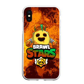 Чехол для iPhone XS Max матовый Brawl Stars Robot Spike: в Ухте, Силикон | Область печати: задняя сторона чехла, без боковых панелей | brawl | brawl stars | robospike | robot spike | spike | бравл | бравл кактус | бравл спайк | бравл старс | кактус | робоспайк | робот спайк | спайк | спайк робот