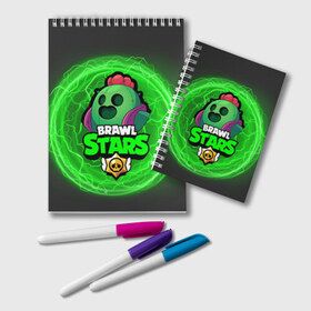 Блокнот с принтом Brawl Stars SPIKE в Ухте, 100% бумага | 48 листов, плотность листов — 60 г/м2, плотность картонной обложки — 250 г/м2. Листы скреплены удобной пружинной спиралью. Цвет линий — светло-серый
 | 8 bit | 8 бит | bibi | brawl | brawl stars | crow | leon | spike | sprout | stars | бравл | бравл старс | браво старс | игра | компьютерная | кров | леон | онлайн | старс